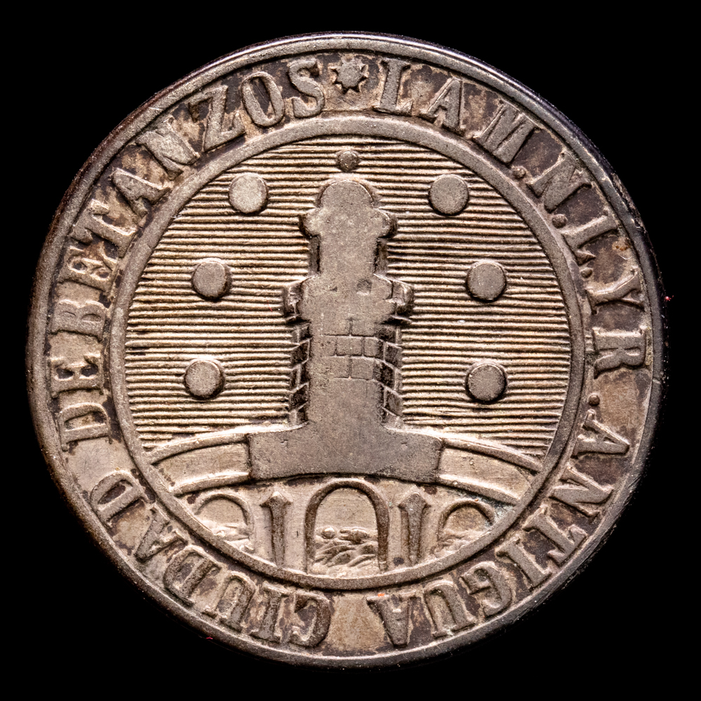 Isabel II. Medalla de proclamación. (6,73 g.). Betanzos. 1833. HA-7. MBC+/BC+. Muy rara. Ex. Colección Baldomero de la Fuente