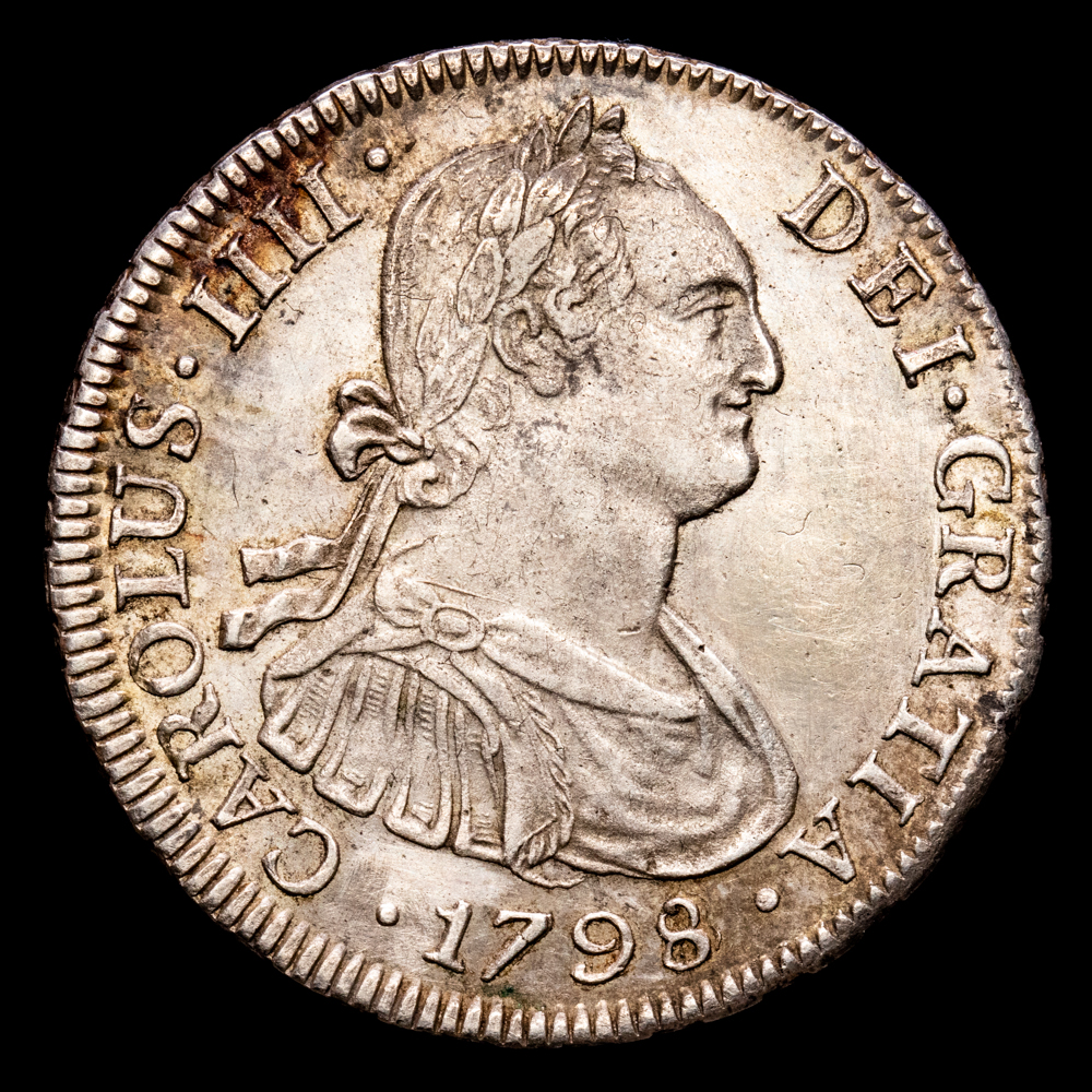 Carlos IIII. 4 Reales. (13,45 g.). Potosí. 1798. Ensayador P·P. Aureo y Calicó-875. EBC+. Parte de brillo original.