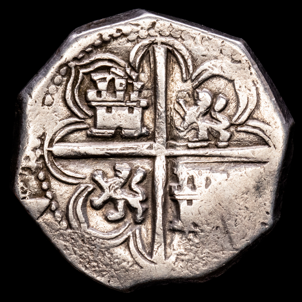 Felipe II. 4 Reales. (13,65 g.). Sevilla. 1556-1598. Ensayador B. Aureo y Calicó-Tipo-173. MBC+.