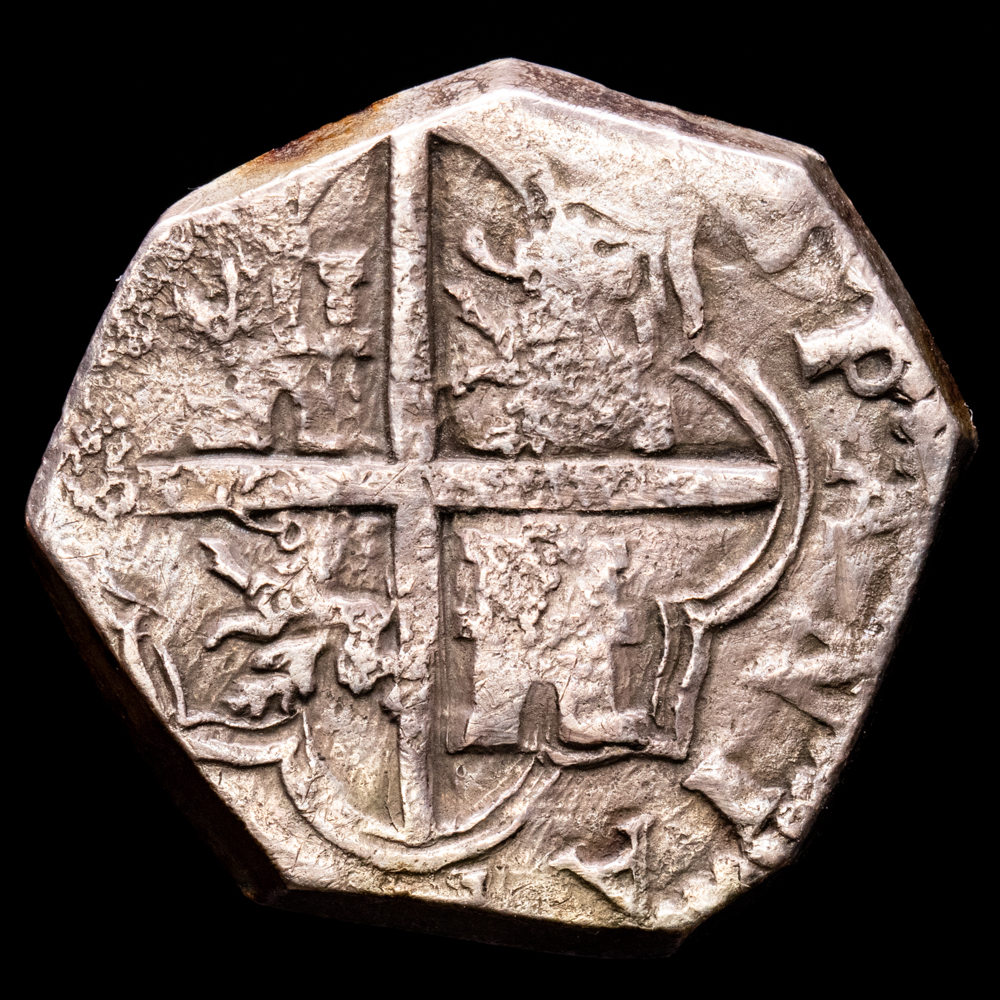 Felipe III. 4 Reales. (13,45 g.). Toledo. (1598-1621). Ensayador P. Aureo y Calicó-858. MBC+.