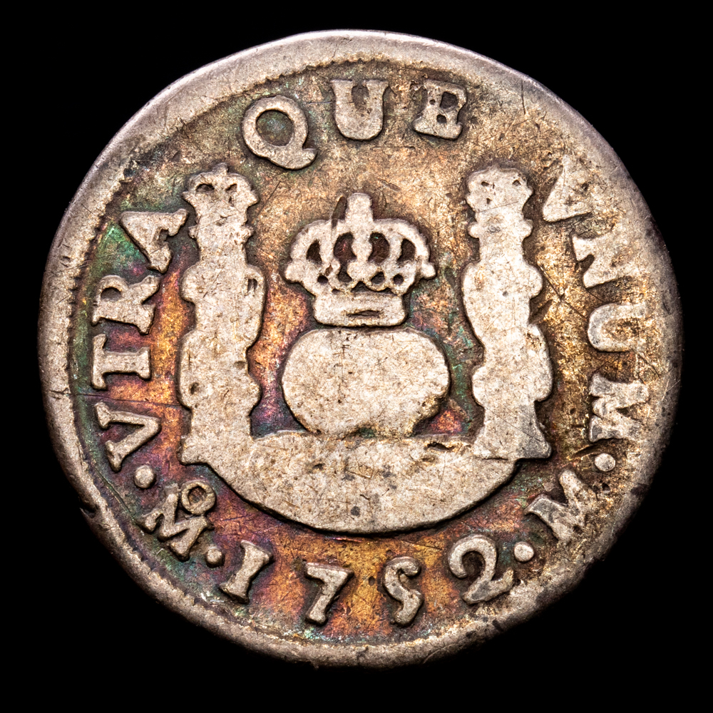 Fernando VI. 1 Real. (3.06 g.). México. 1752. Ensayador M. Aureo y Calicó-191. BC.