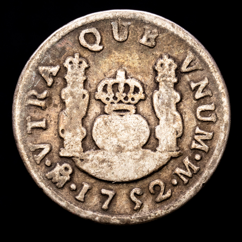 Fernando VI. 1 Real. (2.92 g.). México. 1752. Ensayador M. Aureo y Calicó-85. BC+.