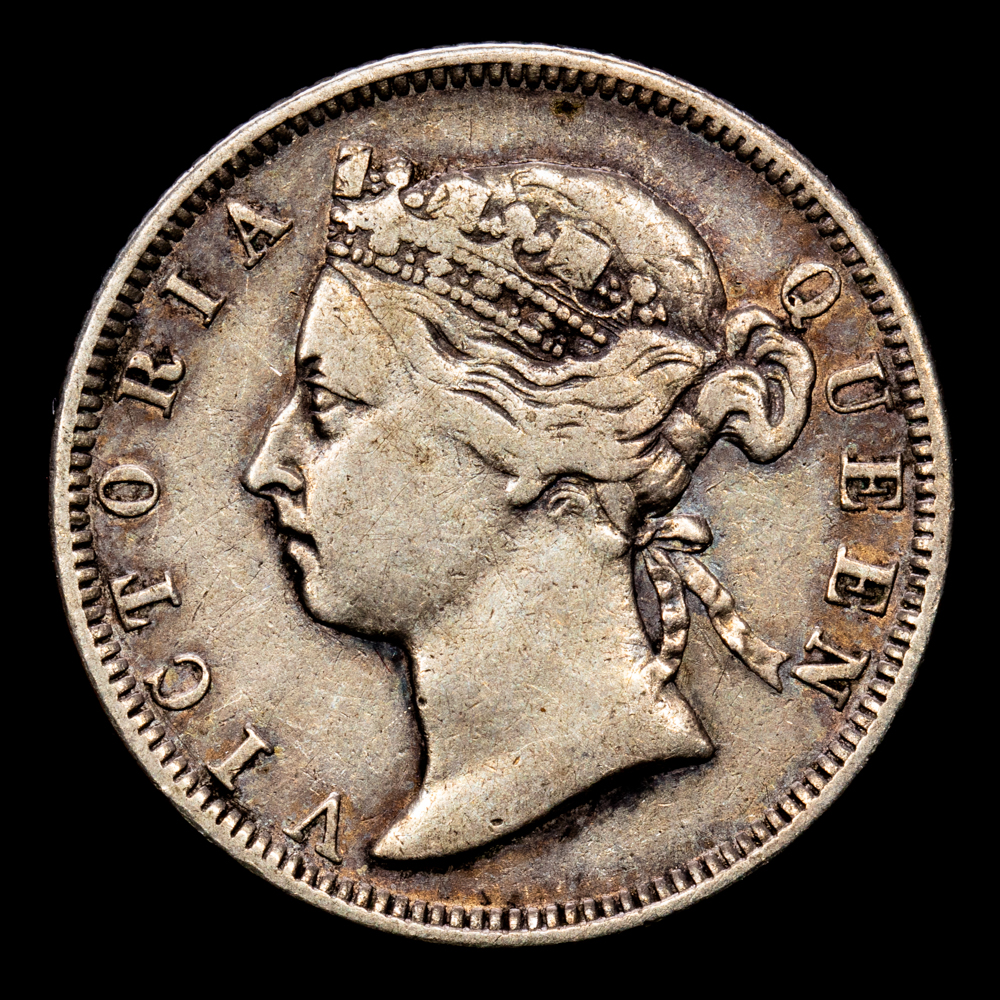 Victoria – Hong Kong. 20 Cents. (5.33 g.). 1892. KM-7. VF.