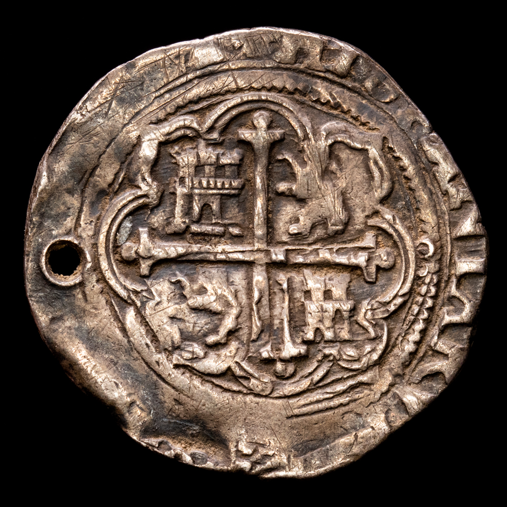 Felipe II. 1 Real. (3.25 g.). México. (1556-1589). Ensayador O. Aureo y Calicó-224. MBC-. ***Agujero a las 10H