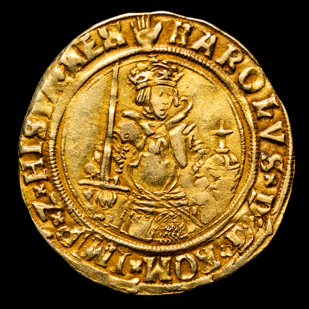 Bélgica – Carlos V. 1/2 Real D’or. (2.91 g.). Brabante. (1506-1555). DEL-516. VF+.