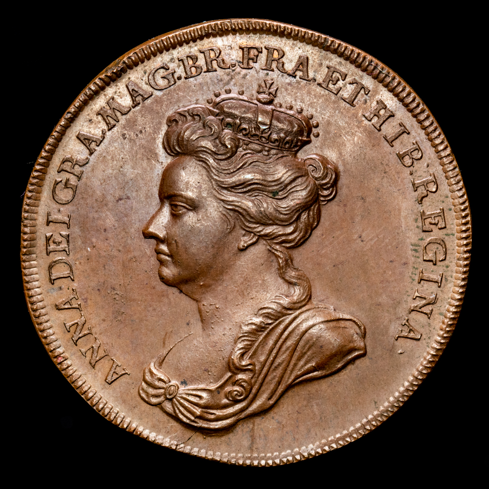 Anna. Medalla. (14.29 g.). Vigo. MDCCII-1702. EIMER-395. UNC-. Expedición a la bahía de Vigo en 1702
