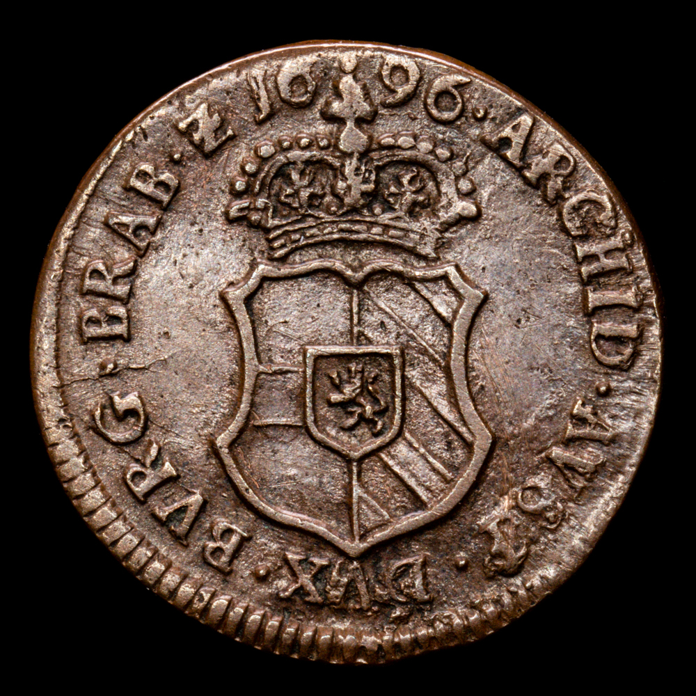 Carlos II. 1 Gigot. (2.41 g.). Amberes. 1696. VTI-270. MBC+.