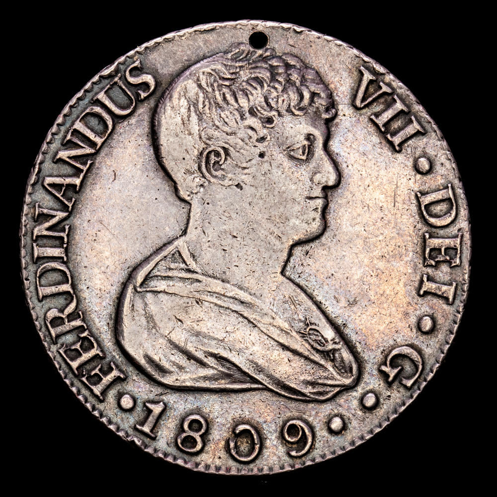 Fernando VII (1808-1833). 8 reales. 1809. Sevilla. CN. (Cal-1412). Ag. 26,70 g. ( MBC+)