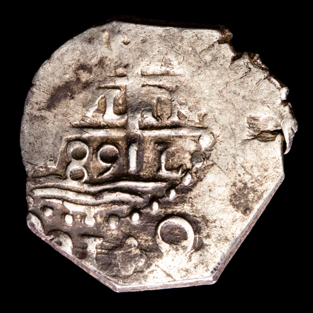 Carlos II (1665-1700). 1 real. 1689. Lima. V. (Cal-220). Ag. 2,47 g. MBC .