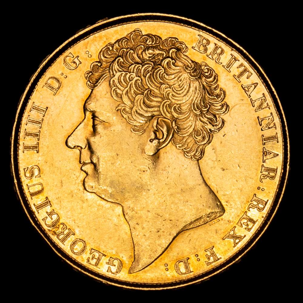 Gran Bretaña – Georgius IIII. 2 Pounds. (16,01 g.). Londres. 1823. Ensayador B·P. KM-690. XF+. Brillo original.