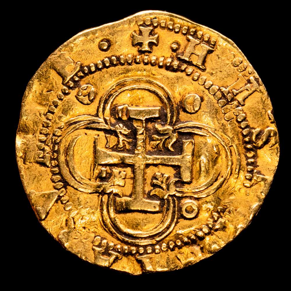 Felipe II. 2 Escudos. (6,69 g.). Sevilla. (1556-1598).  Aureo y Calico-828/827. MBC+. Rara