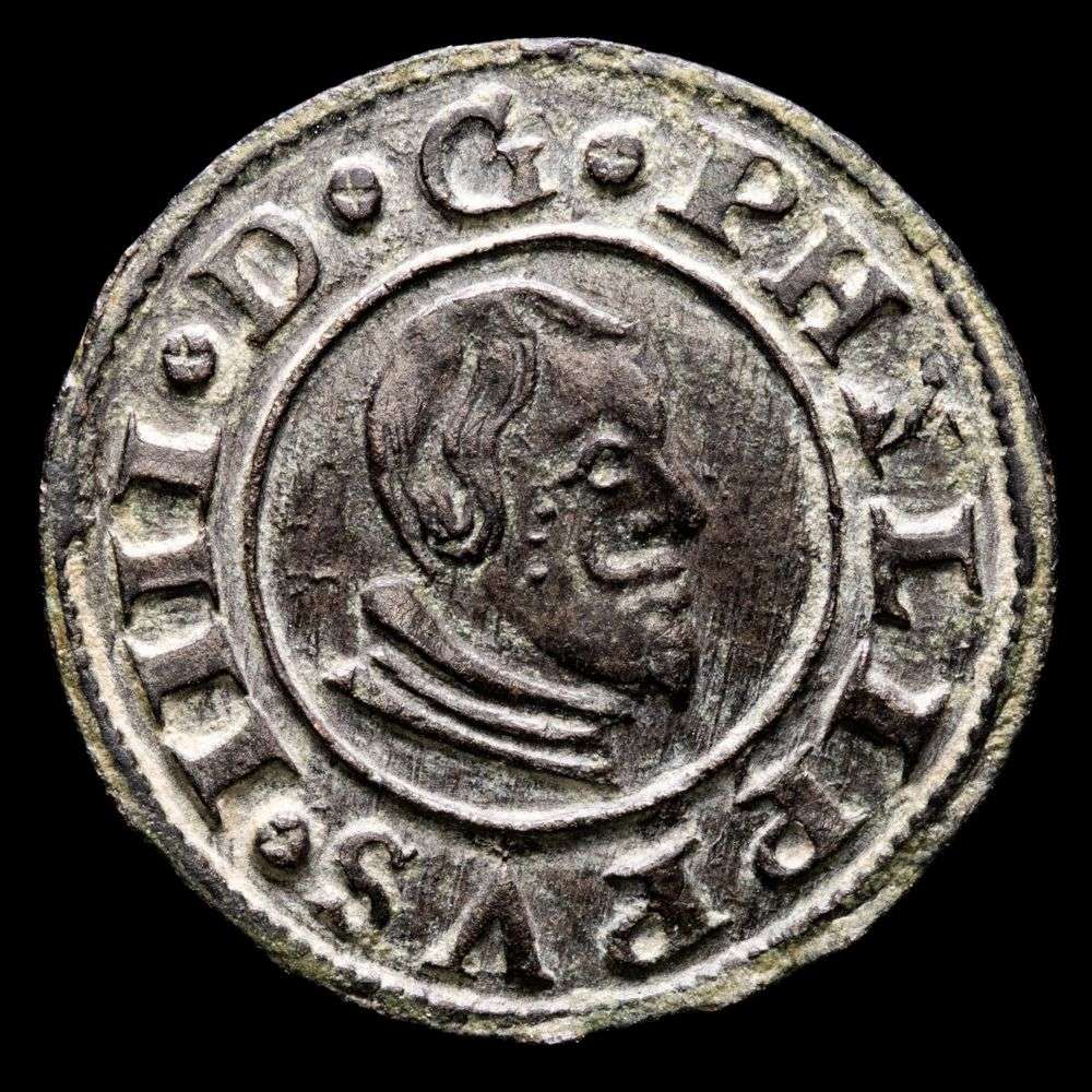 Felipe IV. 16 Maravedís. (4,15g.). Cuenca. 1663. AC-457. VF+.