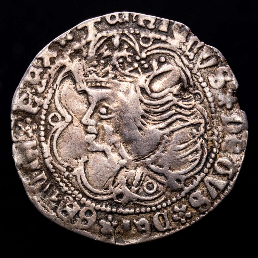 Enrique IV. Real de busto. (3,07 g.). Sevilla. (1454-1474). AB-685. MBC. Peculiar peinado. Leones sin corona.