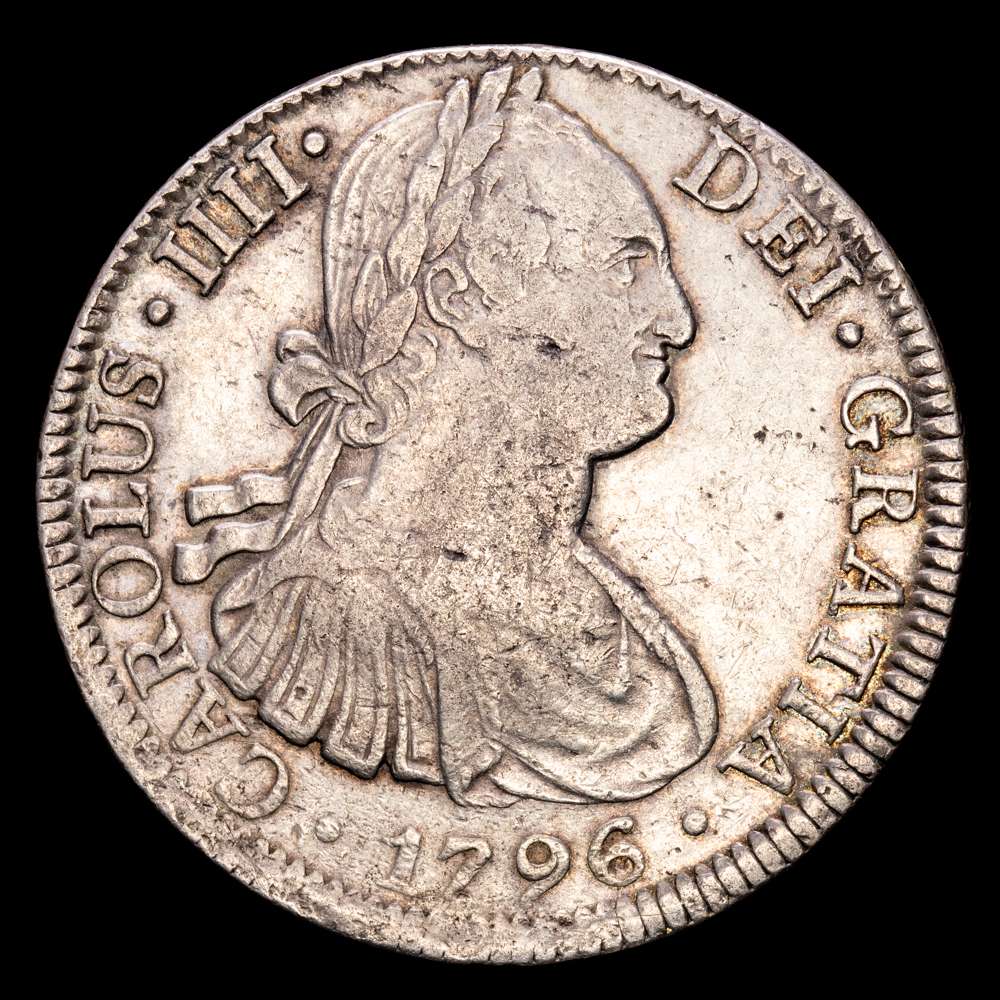 Carlos IV. 8 Reales (26,75 g.). 1796. México. Ensayador F.M. AC-959. VF+