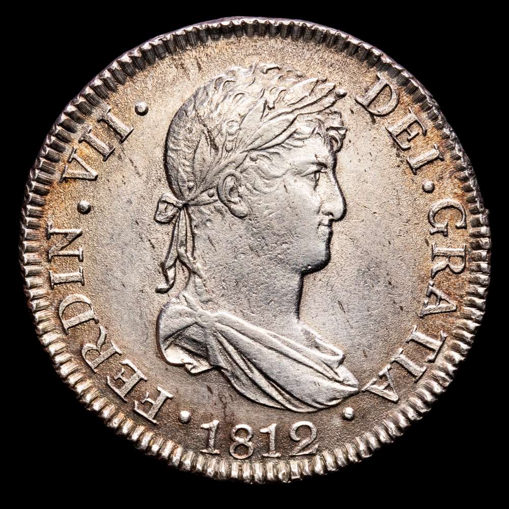 Fernando VII. 4 Reales. (13,28 g.). Cádiz. 1812. Ensayador C·J. Aureo y Calico-1025. EBC+. Escasa