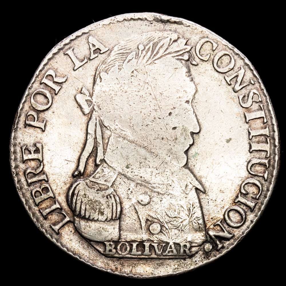 Republica Bolivia. 4 Soles. (13,20g.). Potosí. 1830. Ensayador J.L. KM-96 A2. VF-.