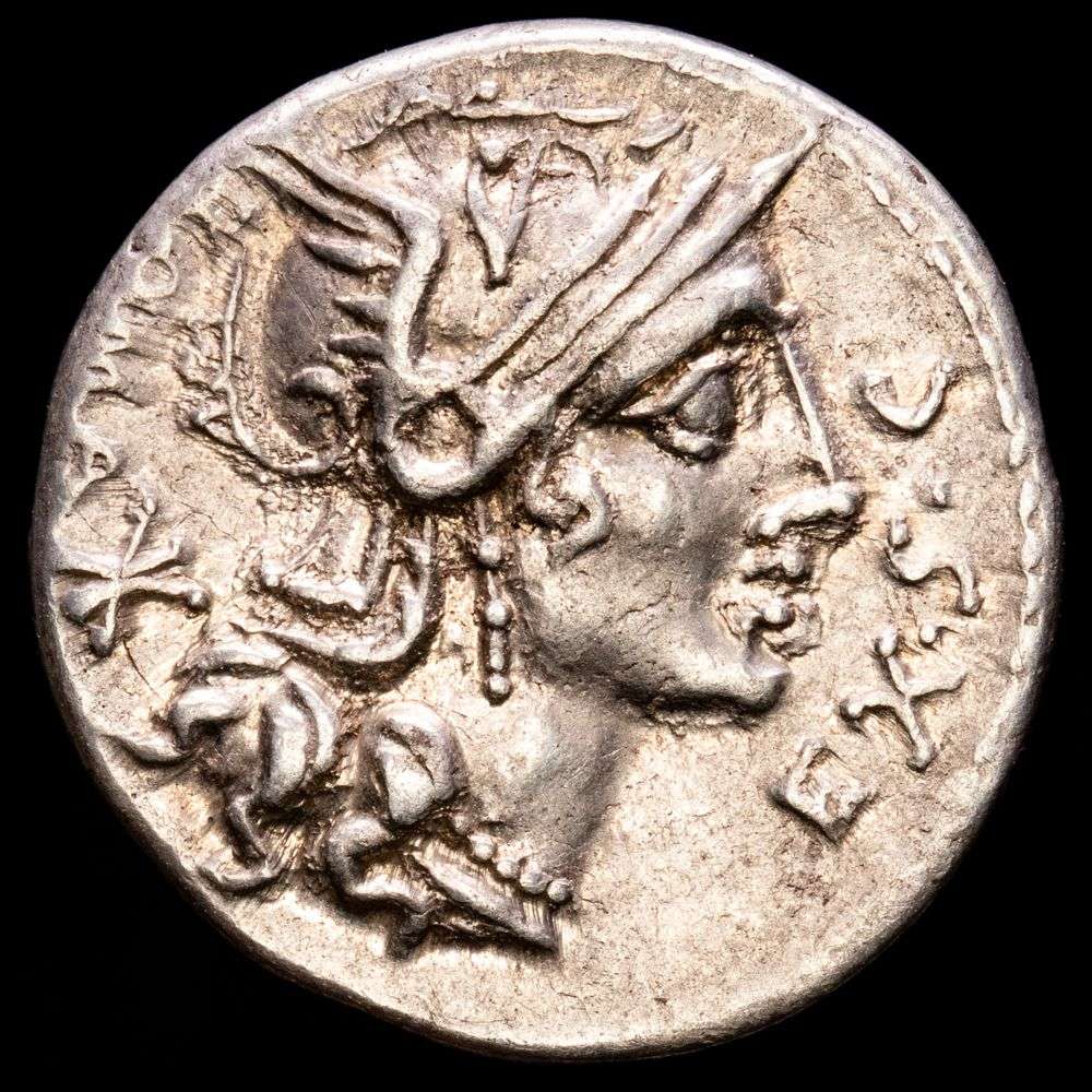Gens-Sergia. Denario. (3,91 g.). Roma. 116-115 a.C.. CRAW-286/1. XF. Restos de brillo original