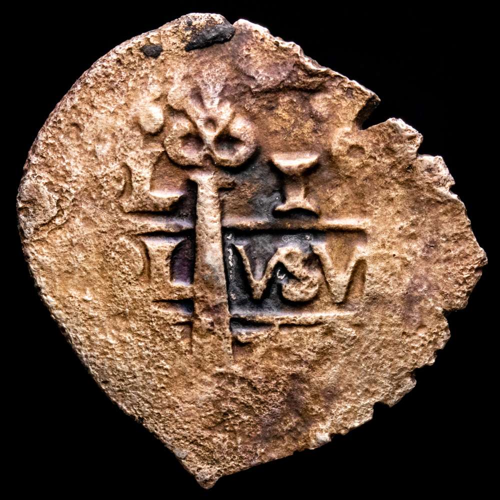 Felipe V. 1 Real. (2,98 g.). Lima. 1719. Ensayador (M). Aureo y Calicó-401. BC+. Oxidaciones marinas