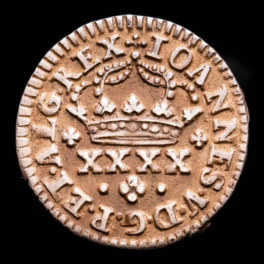 Portugal – Joannes V. 50 Reis (1/2 Tostad). (1,63 g.). (1706-1750). AG-45.01. EBC+. Rara