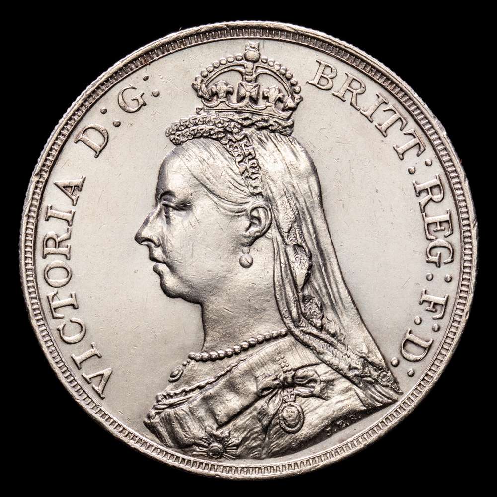 Gran Bretaña – Victoria Queen. 1 Crown. (28,21 g.). 1892. KM-765. EBC+.