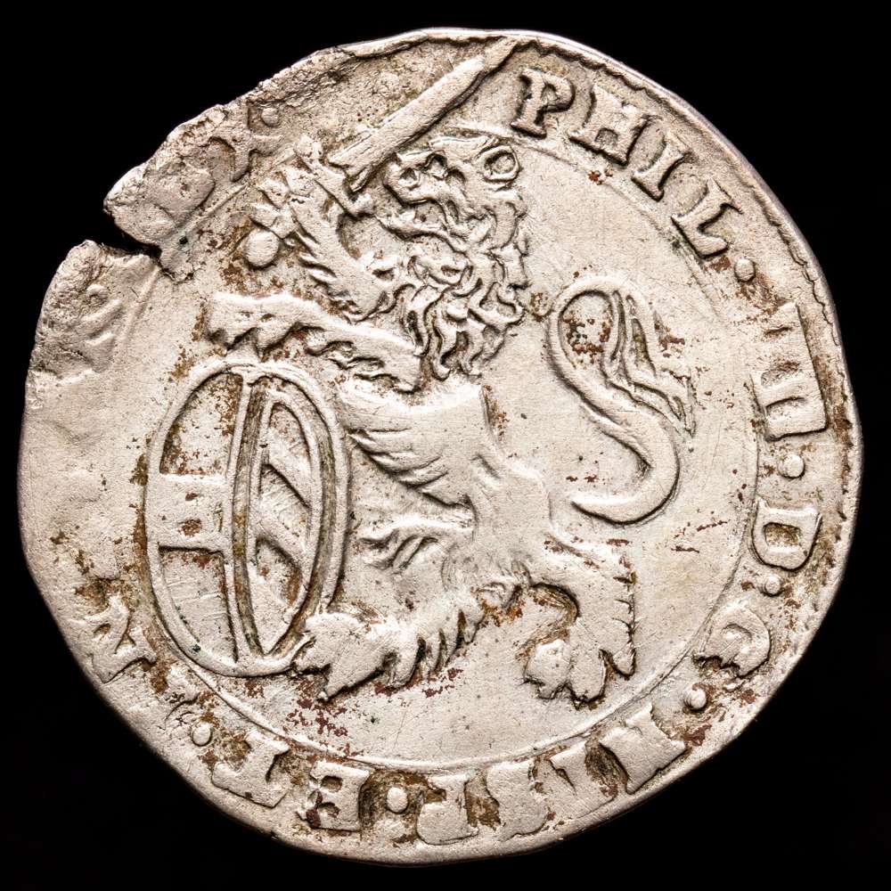 Paises Bajos – Felipe IV. Escalin. (4,98 g.). (Brujas). 1622. VGH-333-6. MBC. Escasa.