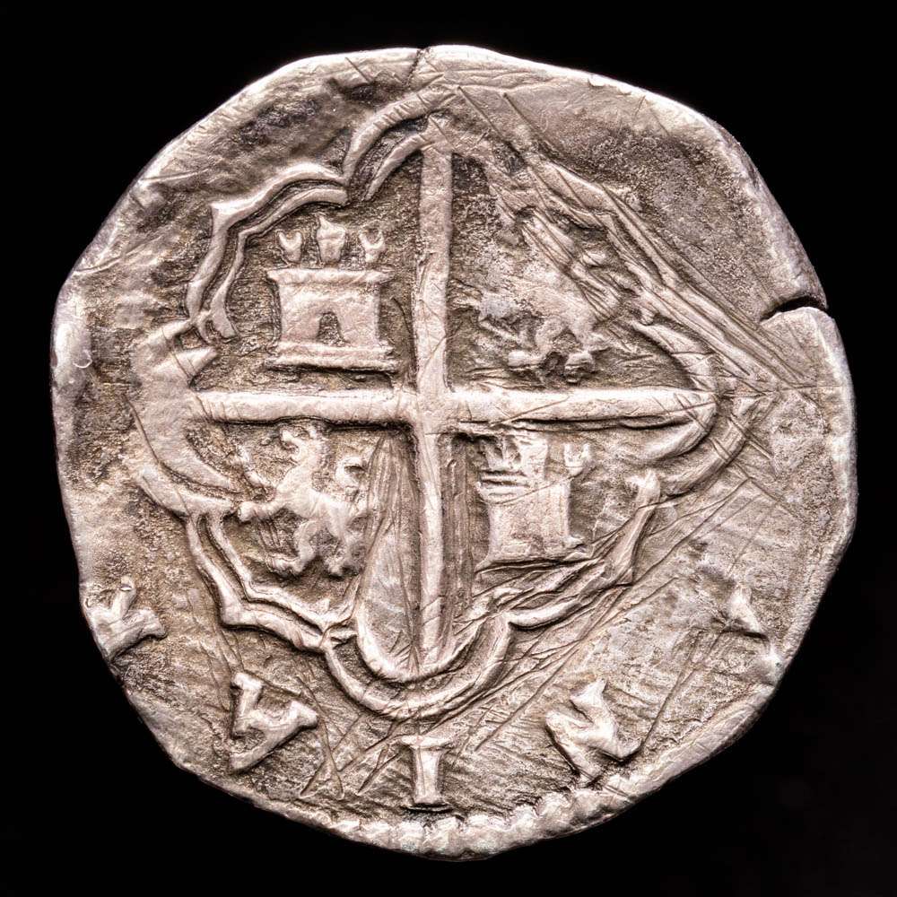 Felipe II. 4 Reales. (13,04 g.). Segovia. Sobre (1586). Ensayador i . AC-538. MBC+. Rara