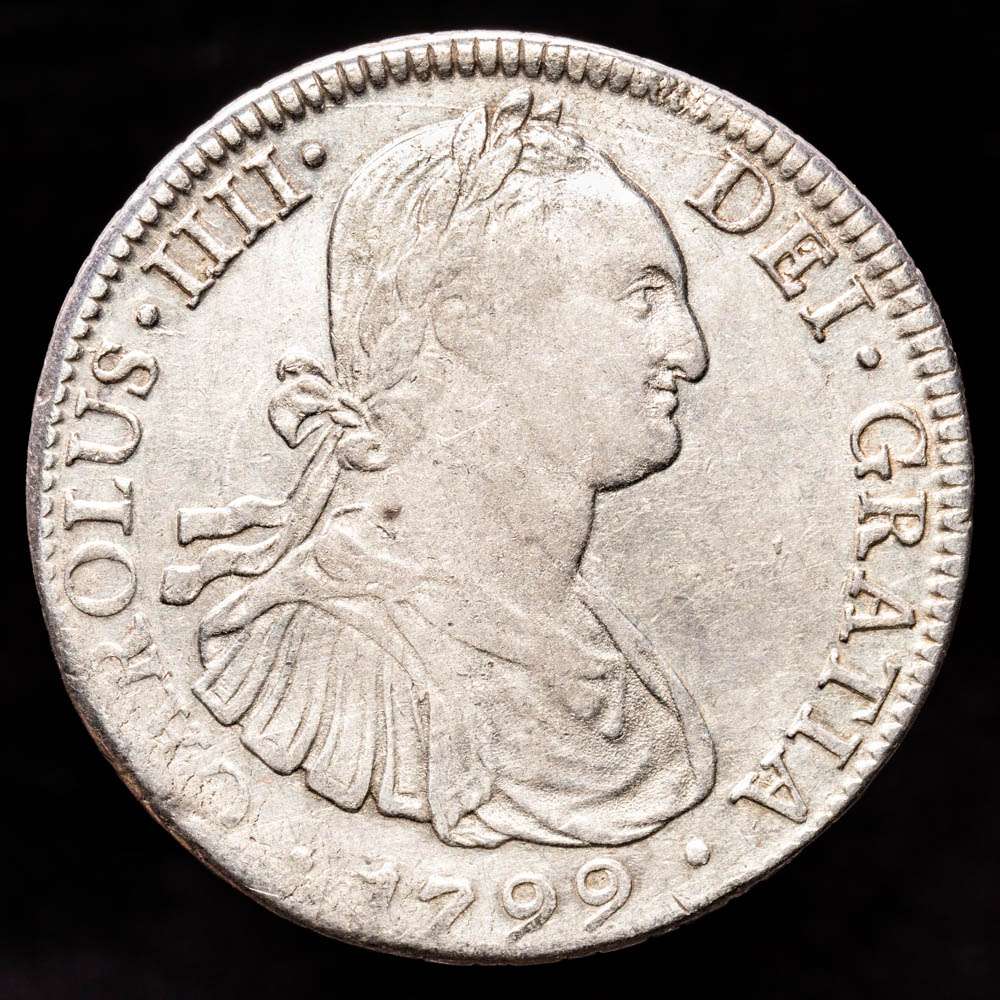 Carlos IV. 8 Reales. (26,93 g.). México. 1799. Ensayador F·M. AC-963. MBC+.