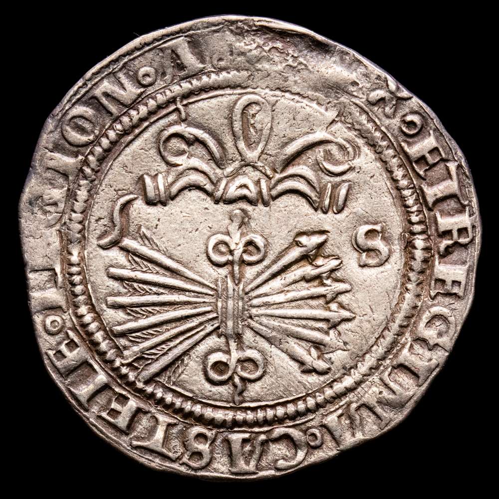Reyes Católicos. 1 Real. (3,34 g.). Sevilla. (1474-1504). Aureo y Calicó-408. MBC+. 31 mm.