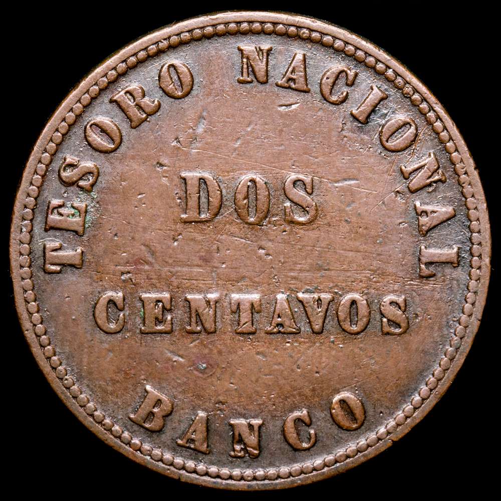 Confederación de Argentina. 2 Centavos. (9,73 g.). 1854. KM-24. VF+.