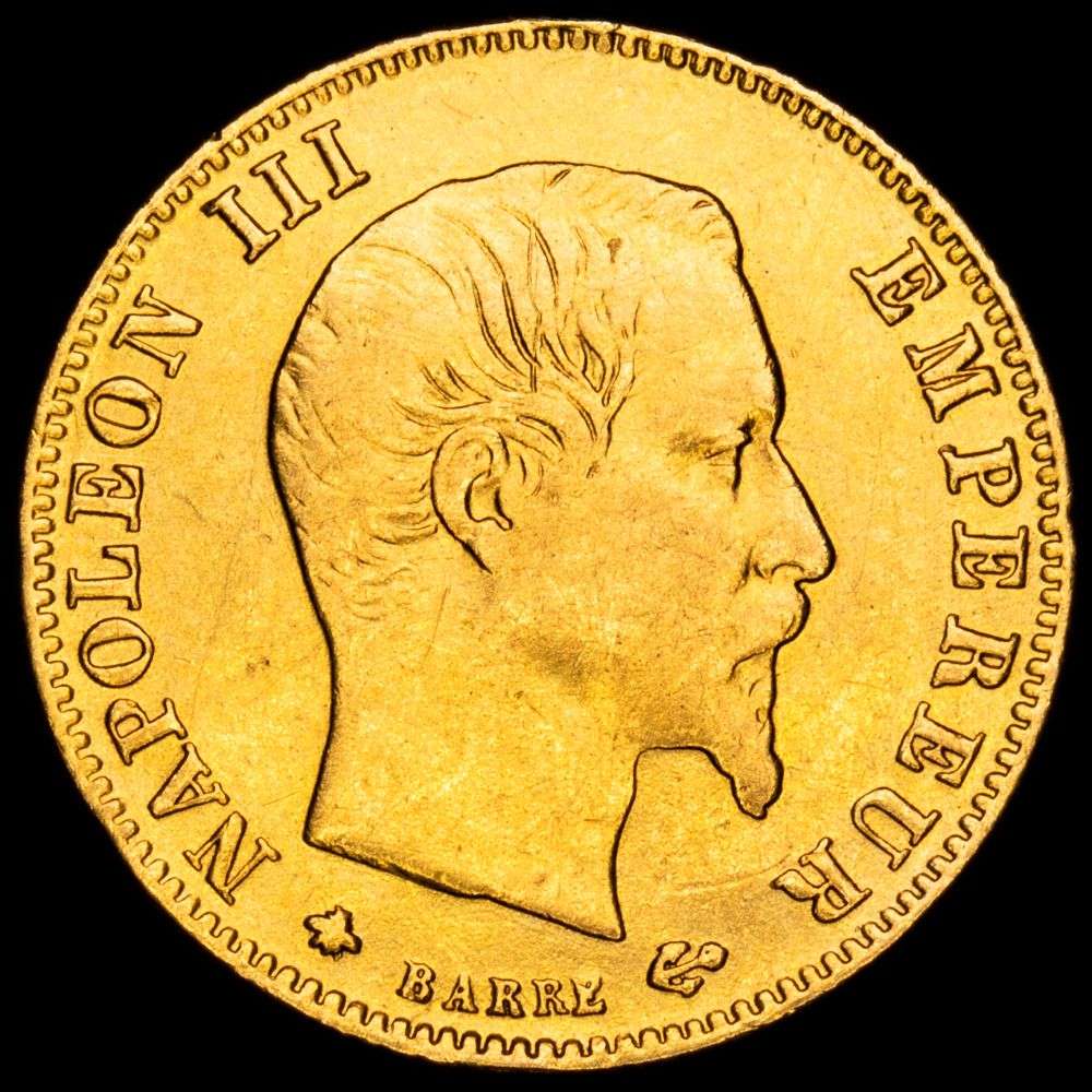 Francia. Napoleón III. 5 Francs (1,51 g.). París A. 1856. KM-787.1. MBC+.