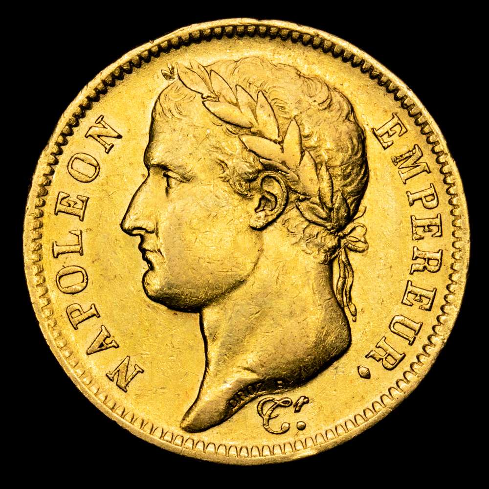 Francia – Napoleon Bonaparte. 40 Francs. (12,85 g.). París. 1812. A. GAD-1085. EBC-. Parte de brillo original