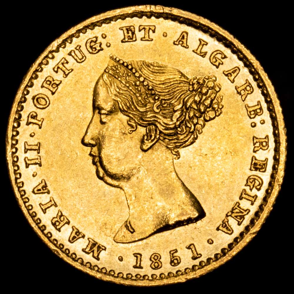 Portugal – D. Maria. 1000 Reis. (1,81 g.). 1851. GOMES-41.01. SC-. Brillo original.
