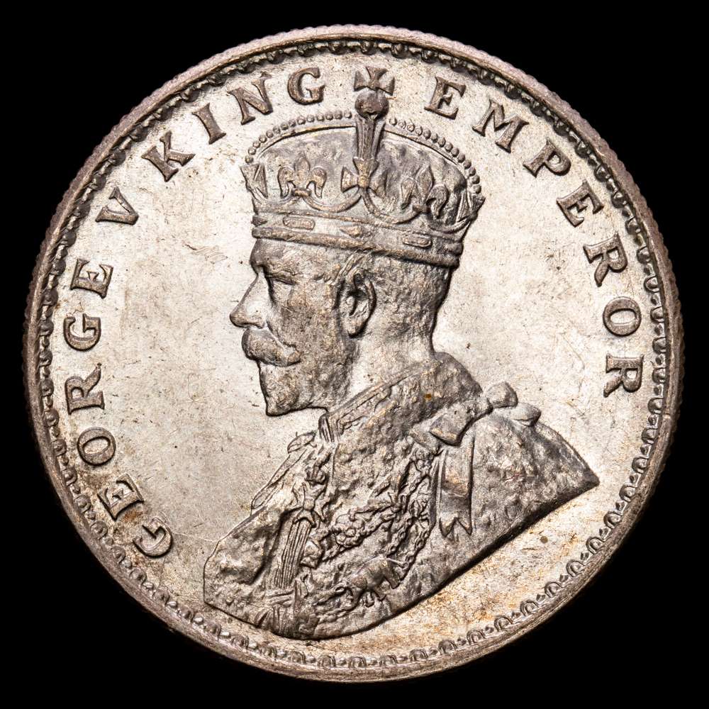 India Británica – George V. 1 Rupia. (11,57 g.). 1918. KM-524. EBC+.