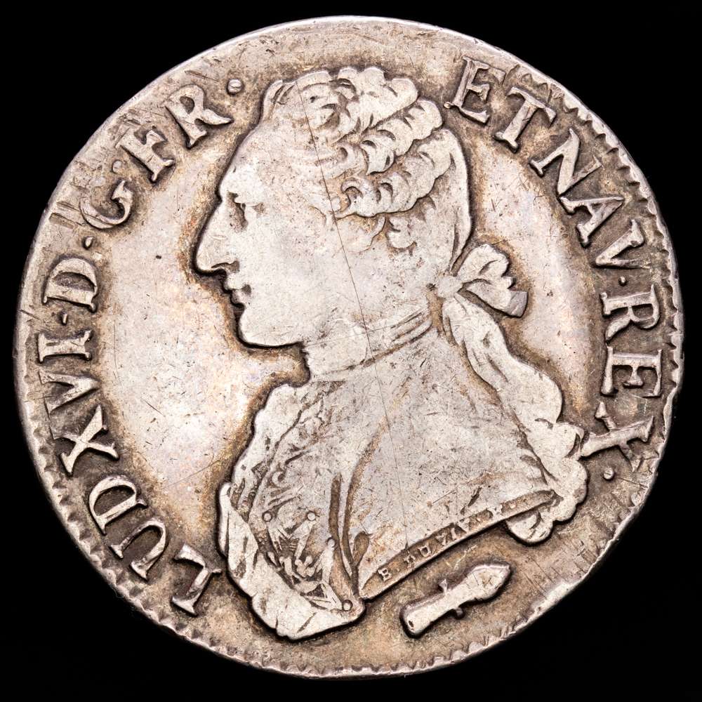 Francia – Luis XVI. Ecu. (28,85g.). Perpignan. 1787. Ensayador Q. DY-1709. VF.