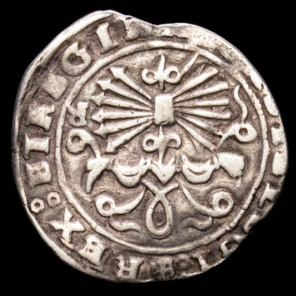 Fernando e Isabel. 2 Reales. (6,71 g.). Granada. (1474-1504). CAL-NO CITA. MBC-. Rara variante con la G rectificada SR