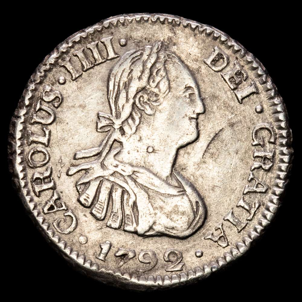 Carlos IIII. 1/2 Reales. (1,71g.). Potosí. 1792. Ensayador P·R. AC-301. VF+.