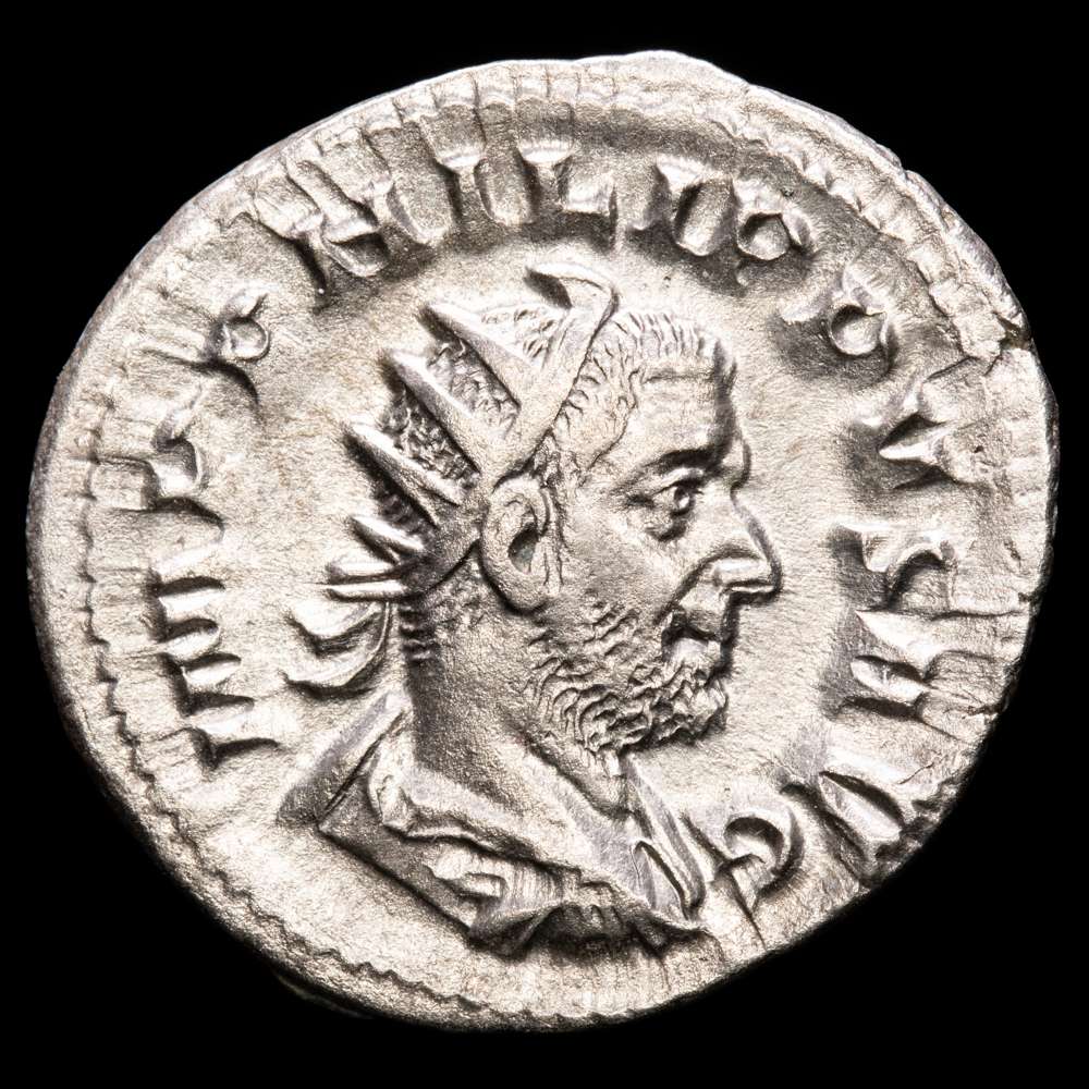 Philip I. Antoninianus silver (3,85 g.). Rome, 248 a.C. SAECVLARES AVGG / COS III. RIC IV, 3. EF