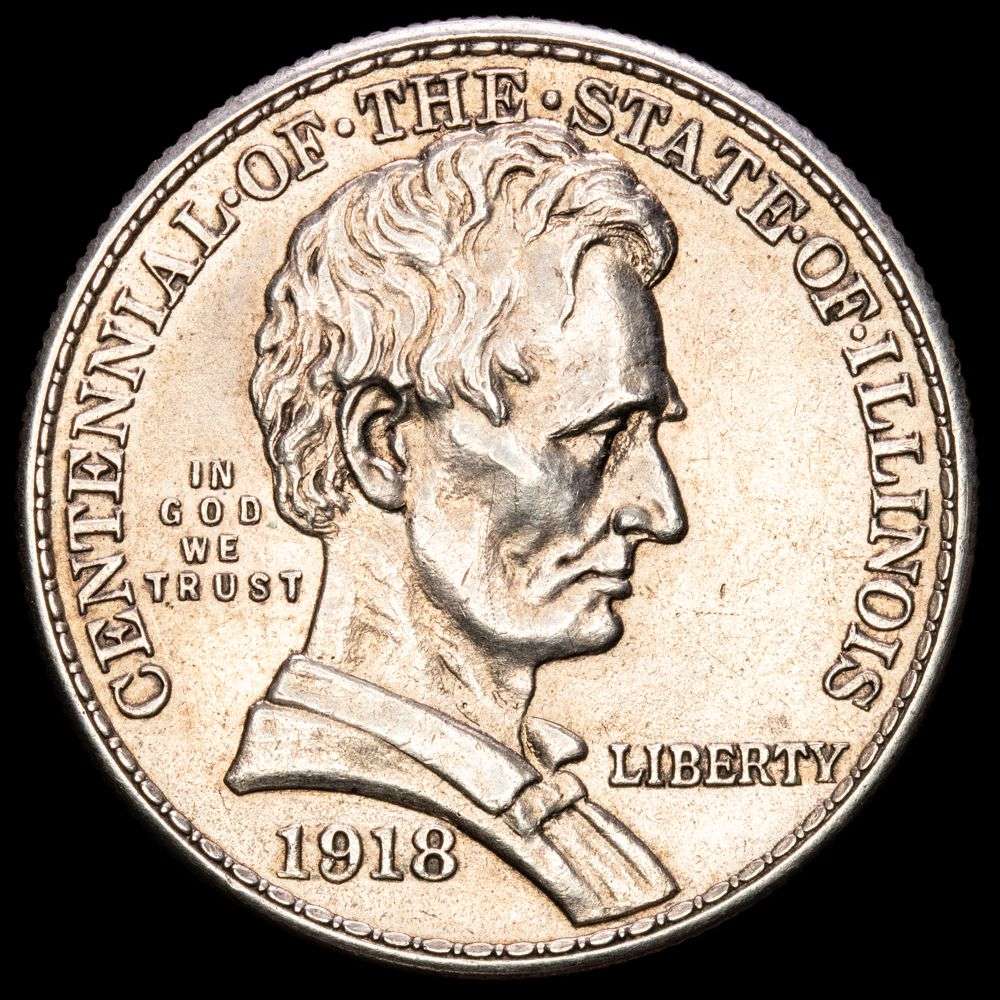 Estados Unidos. 1/2 Dolar (12,48 g.). Illinois. 1918. KM-143. XF.