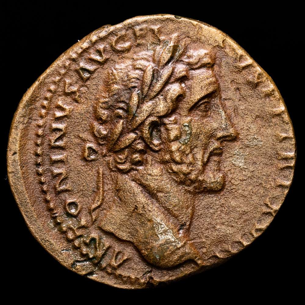 Antonino Pio. Sestercio de bronce (24,02 g.). 153-154 A.D. LIBERTAS COS IIII. RIC-929. MBC+