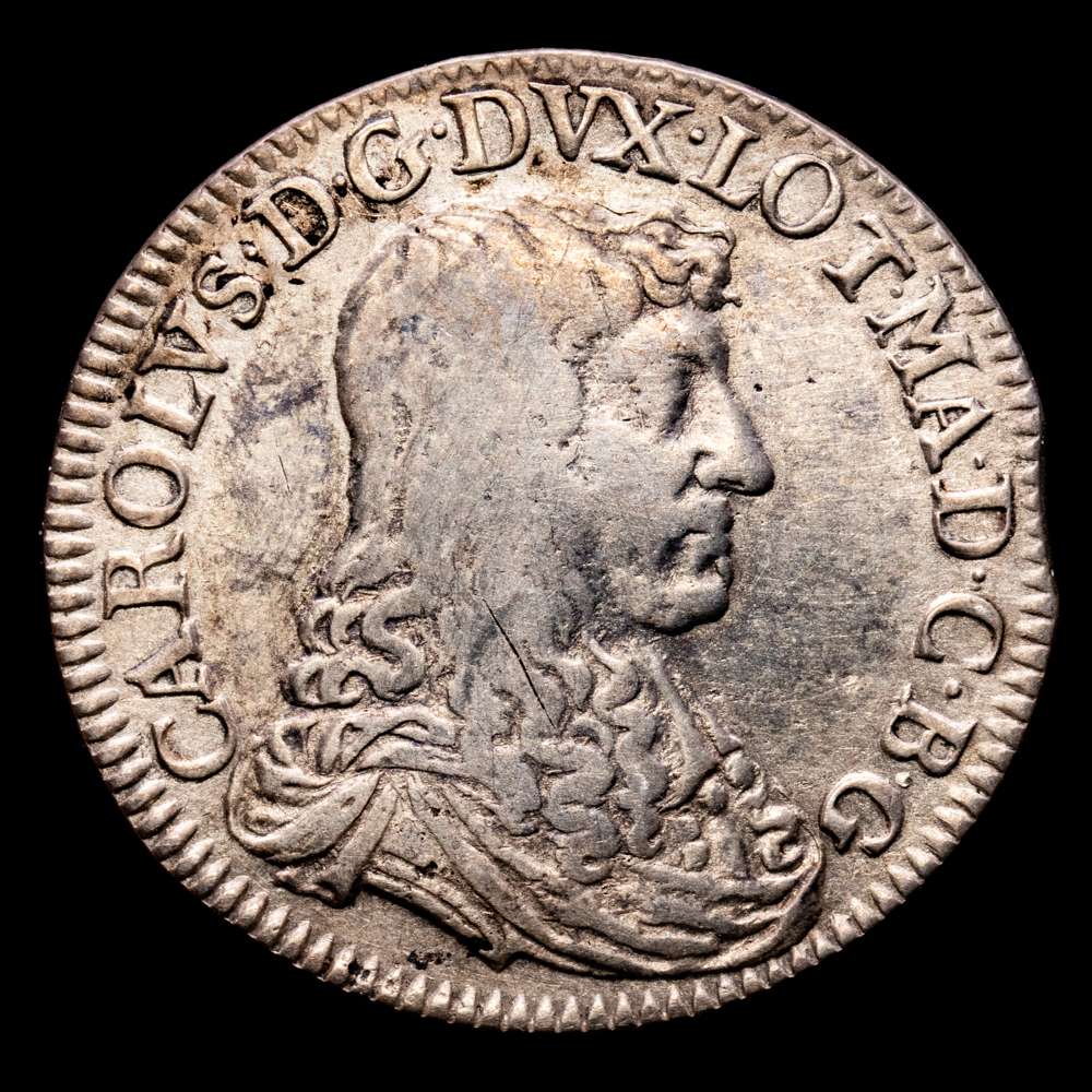 Francia – Charles IV. Testón. (8,51 g.). Nancy. 1666. KM-62. VF+. Ducado de Lorraine