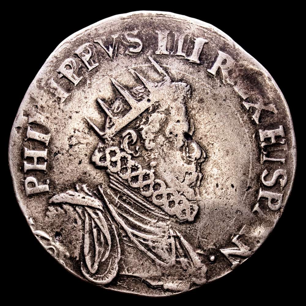 Felipe III. Ducatón. (31,75 g.). Milano. 1608. MIR-340/8. MBC+. Escasa
