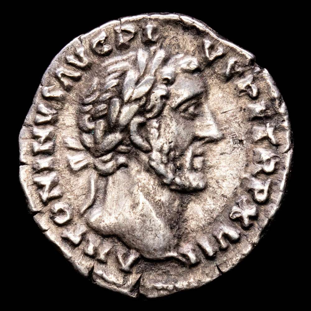 Antonino Pío Denario 138-161 d.C. Roma RIC-177 3,06 g MBC+