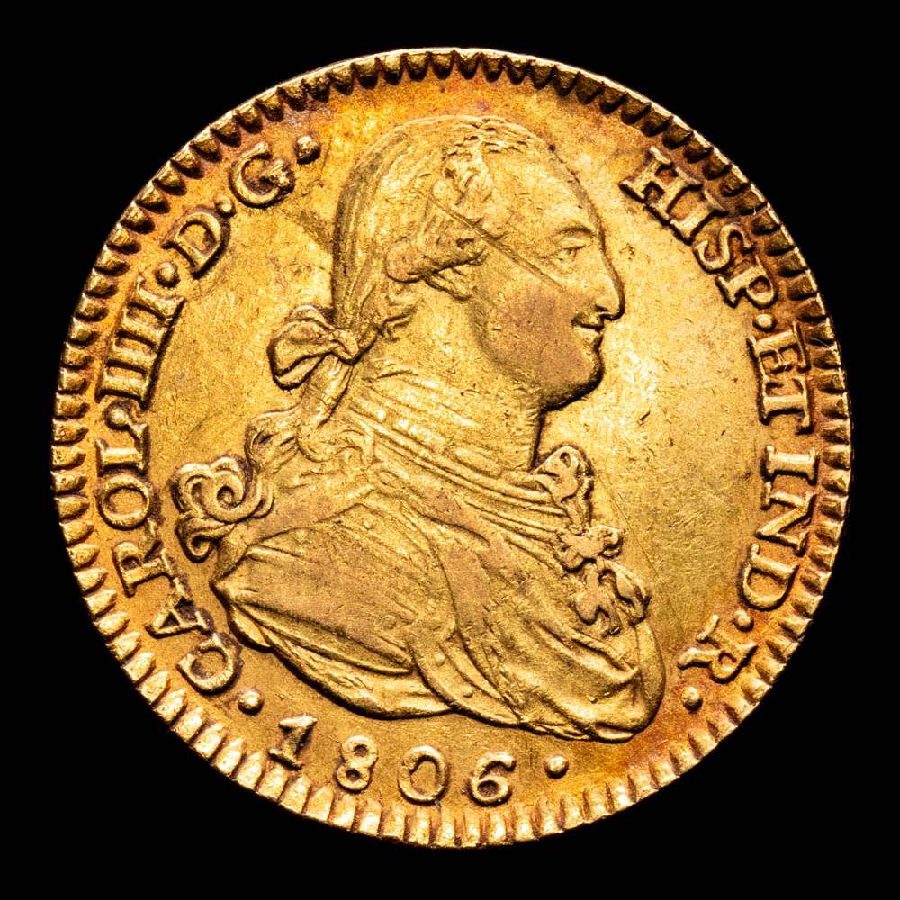 Carlos IV (1788-1808). 2 escudos. 1806. Madrid. FA. (Cal-1314). Au. 6,70 g. MBC+.