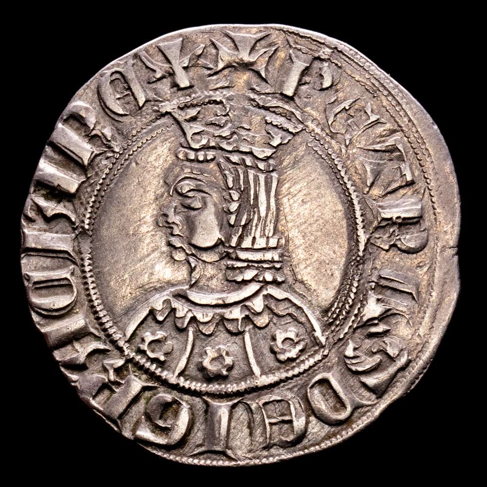 Reino de Aragón – Pere III. Croat. (3,16 g.). Barcelona. CRU.VS-403. Letras góticas, T latina. EBC-