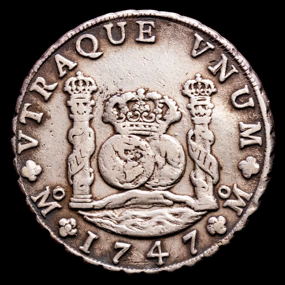 Fernando VI. 8 Reales. (26,.88 g.). México. 1747. M·F. AC-469. MBC