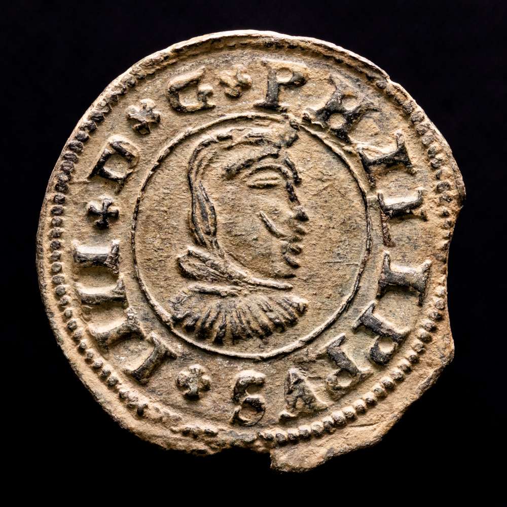 Felipe IV. 16 Maravedís. (4,01 g.). Coruña. 1663. R. AC-453. EBC-.