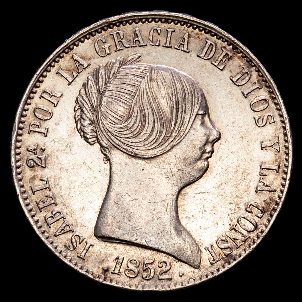 Isabel II. 10 Reales. (12,99 g.). (Cal-526) . MBC+. Madrid. 1852.