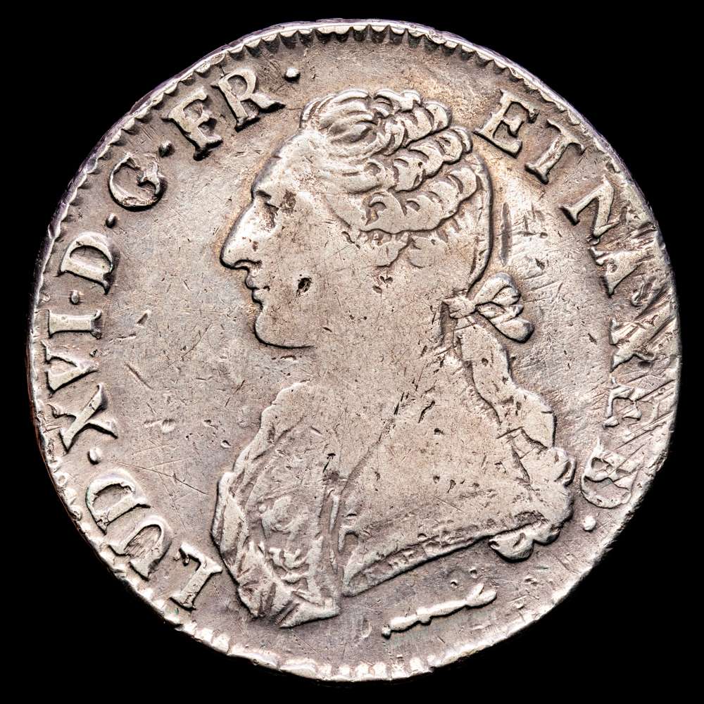 Francia – Louis XVI. 1 Ecu. (29,04 g.). Pau. 1784. CIANI-2187. MBC.