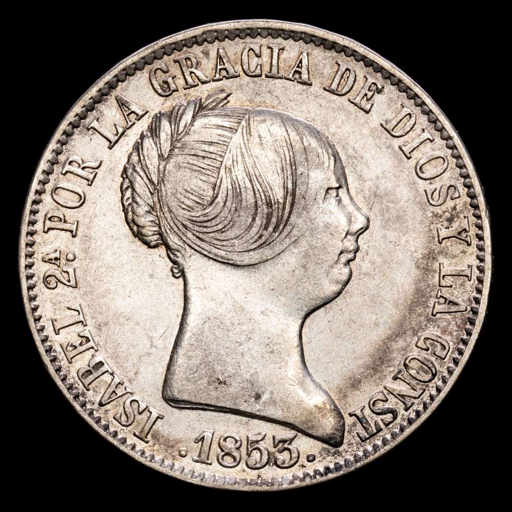 Isabel II. 4 Reales. (12,82 g.). Madrid. 1853. AC-528. MBC.