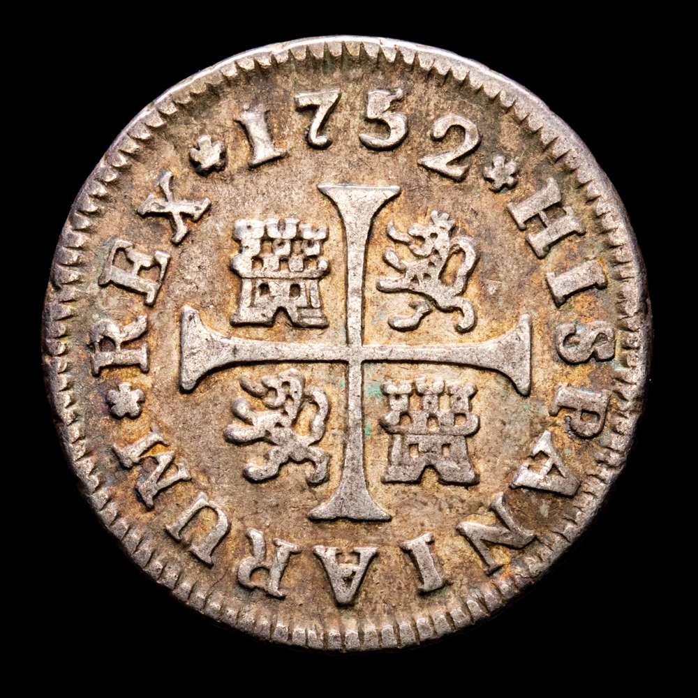 Fernando VI. 1/2 Real. (1,38 g.). Madrid. 1752. Ensayador J·B. Aureo y Calicó – 71. MBC+. Atractiva.